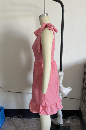 Boho Elbise V Yaka Volanlı