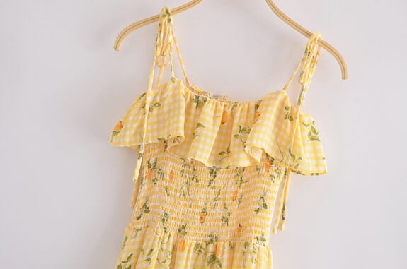 Boho Midi Šaty S Květinovými Volány