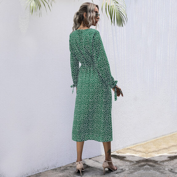 Playful Slit Hem Boho Dress