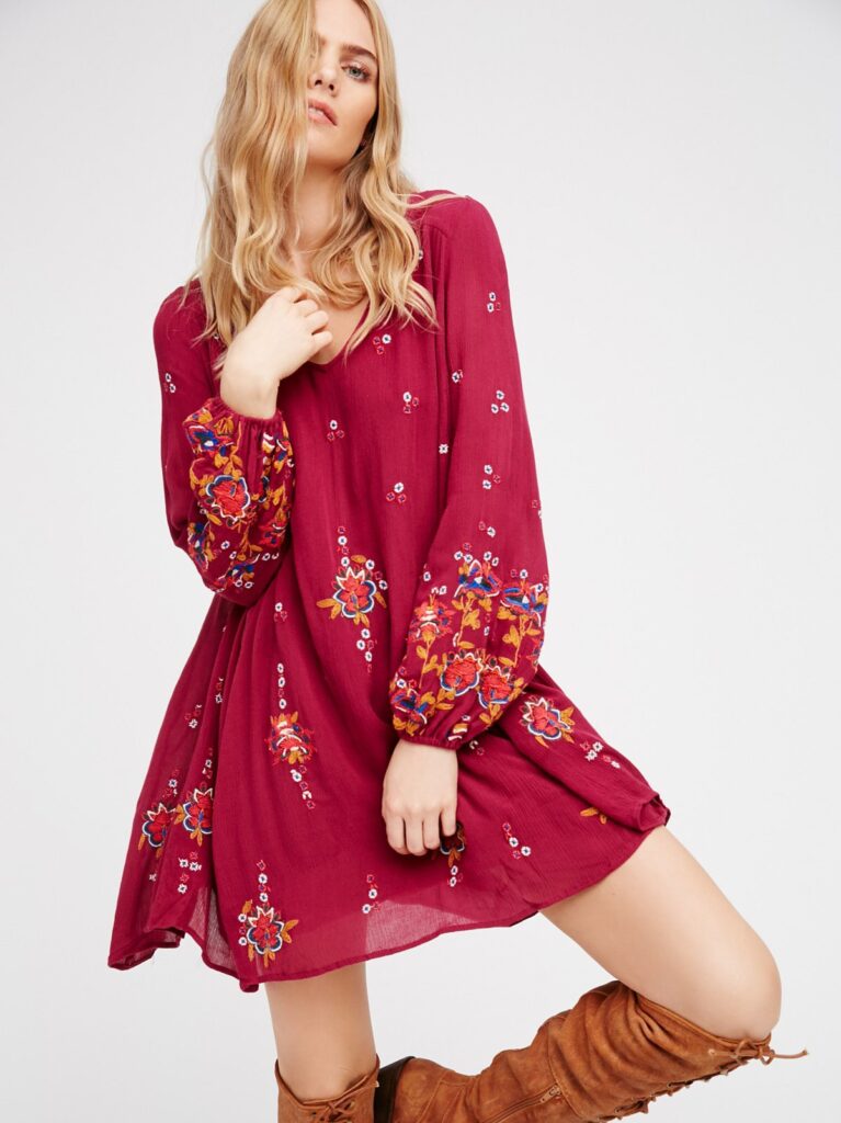 chiffon maxi dress Rialto Floral Dress- Women's Designer Luxury Dresses Dressself Women White Blue Color:Black Flowers Beach Wedding Dresses