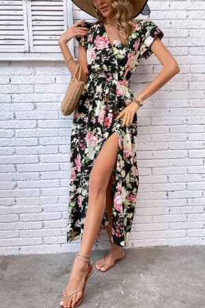 Stylish Boho Vacation Floral Dress