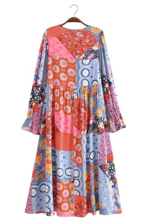 Vibrant Boho Dress for Women