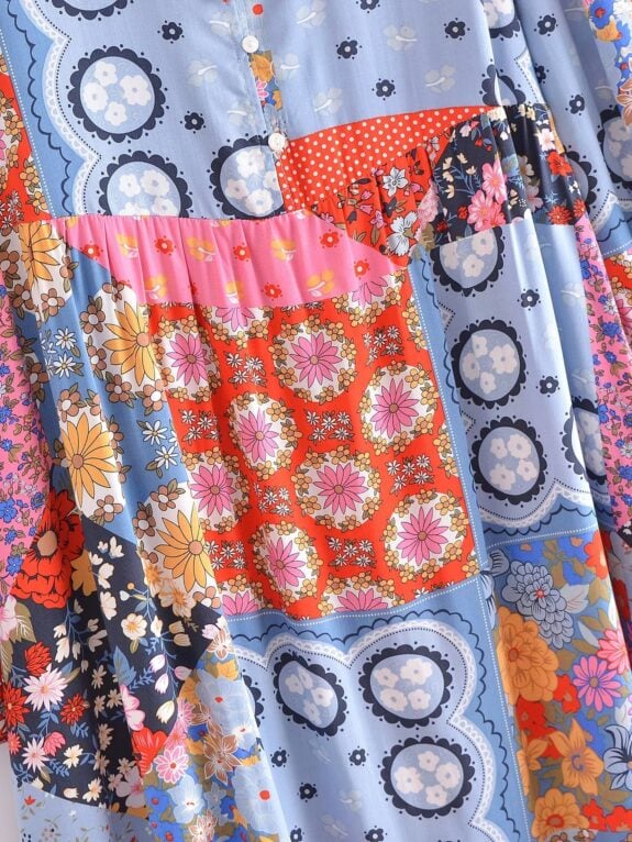 Vibrant Boho Dress for Women