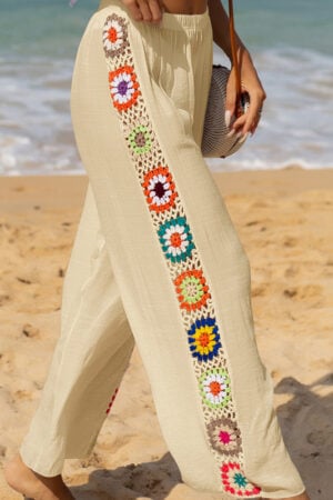 Colorful Floral Flare Pants