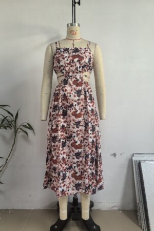 Vibrant Boho Floral Strap Dress