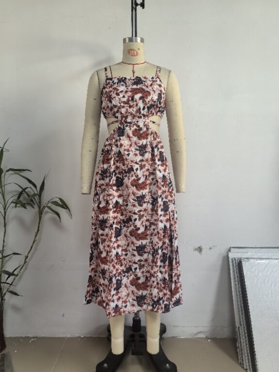 Vibrant Boho Floral Strap Dress