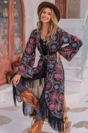 Colorful Boho Kimono Jacket