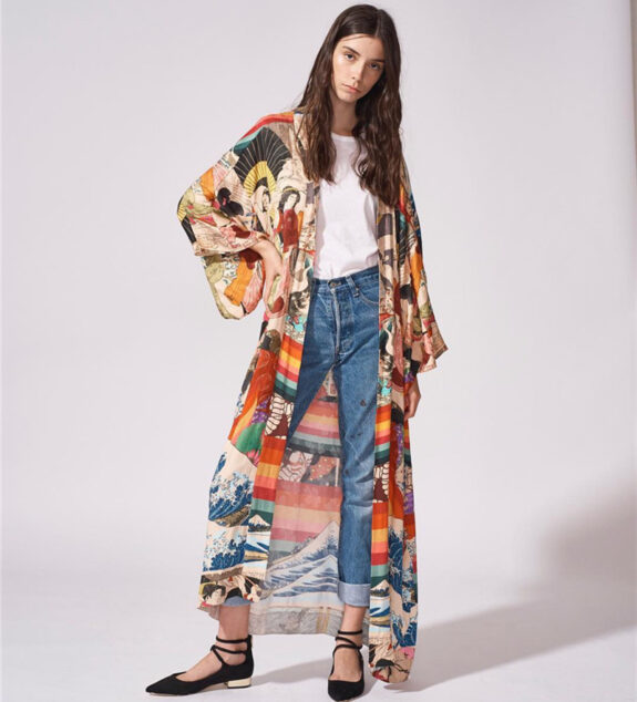 Boho Kimono Tatil Üstü Elbise