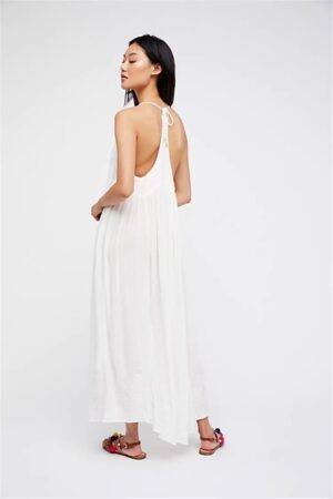 Elegant Backless Boho Dress Style