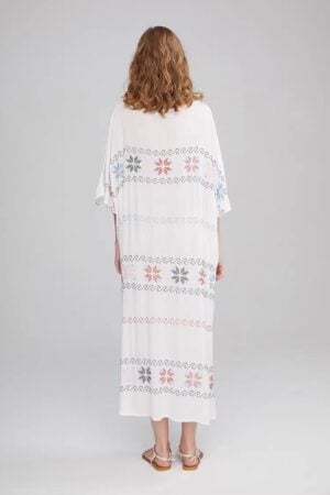 Embroidered A Line Boho Dress