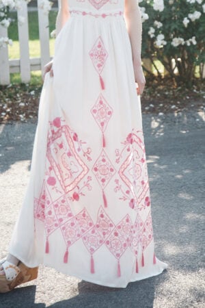 Floral Tassel Maxi Bohemian Dress
