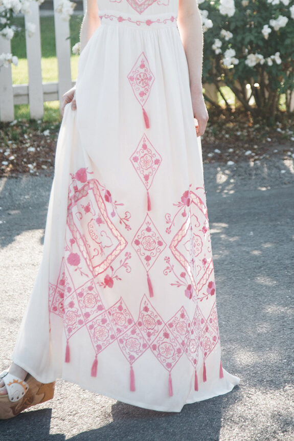 Floral Tassel Maxi Bohemian Dress
