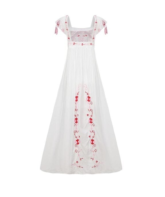 Vintage Boho Dress with Embroidery