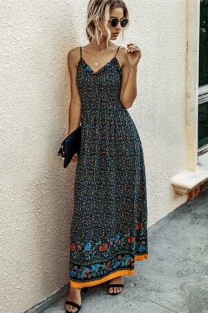 Comfy Floral Boho Maxi Dress