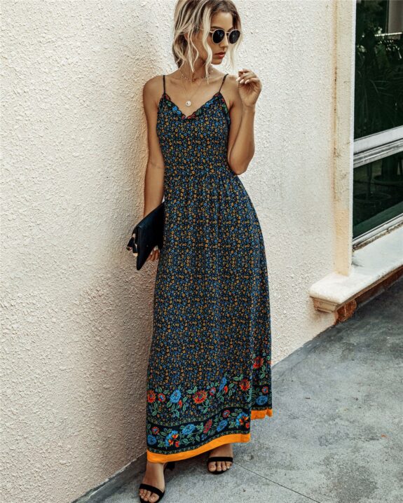 Comfy Floral Boho Maxi Dress
