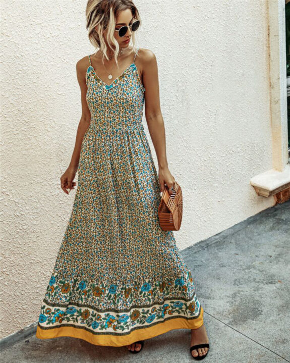 Stylish Summer Boho Dress Floral