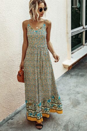 Boho Floral Maxi Dress Chic