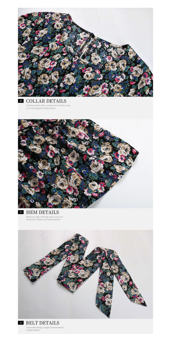 Comfortable Floral Boho Dress