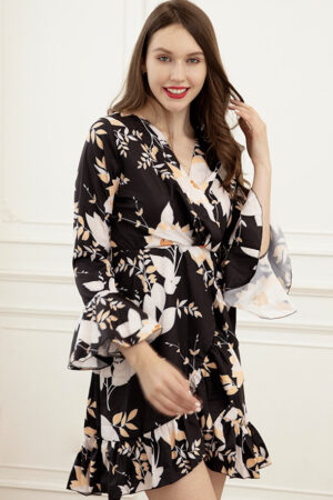 Stylish Deep V Boho Dress