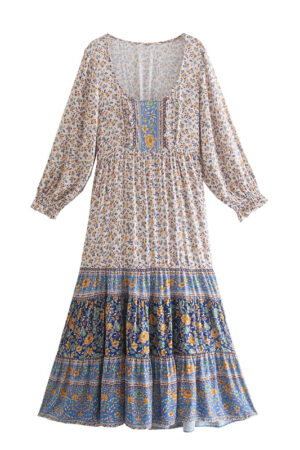 Robe bohémienne d'automne Style fluide