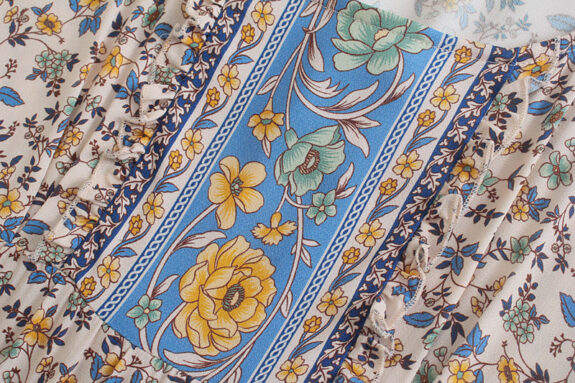 Robe Boho Florale À Manches Longues
