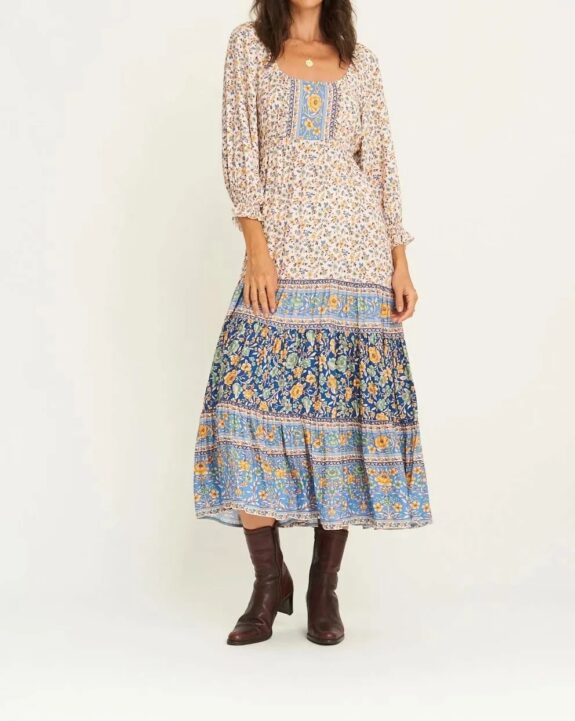 Robe Boho Florale À Manches Longues