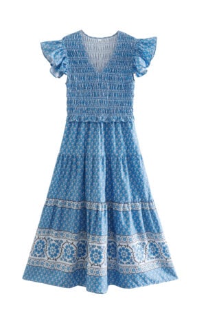 Casual V-neck Bohemian Dress