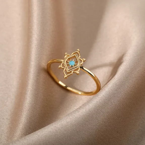 Boho Ring Gold Color Beauty