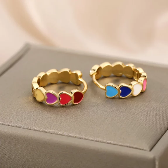 Anting-anting Lingkaran Bohemian Berwarna-warni