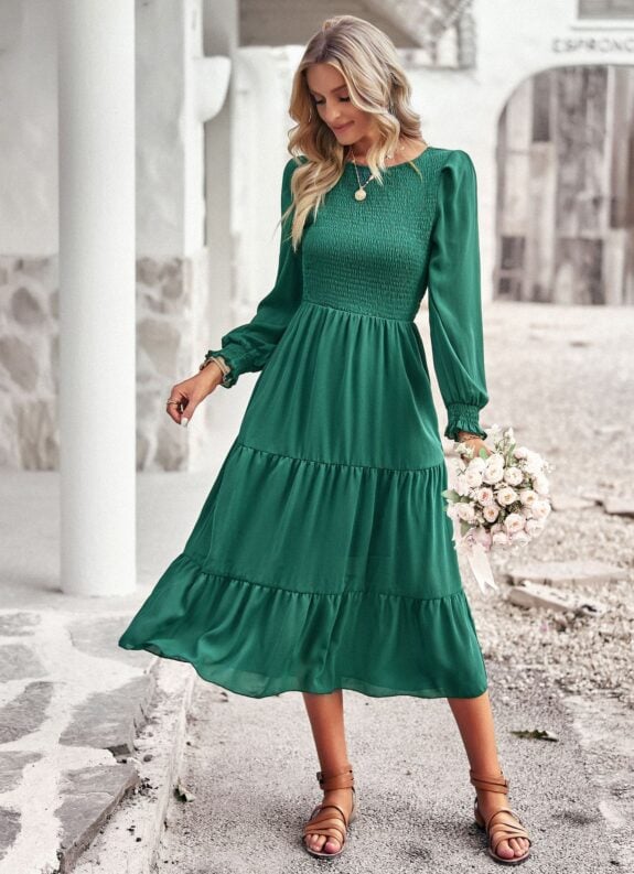Unique Boho Dress in Green