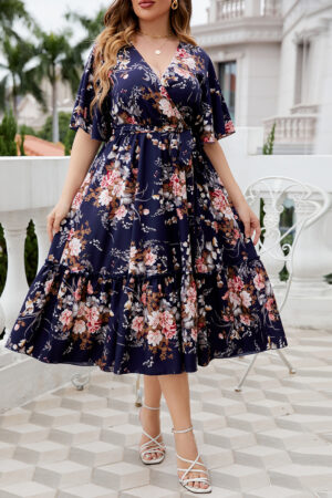 Sötétkék Boho Maxi ruha