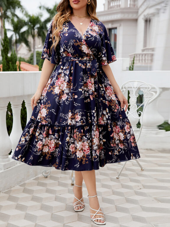 Sötétkék Boho Maxi ruha