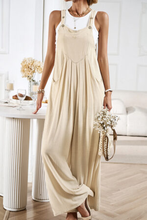 Chic Rust Boho Suspender Pants