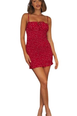 Bright Red Boho Dress Trendy