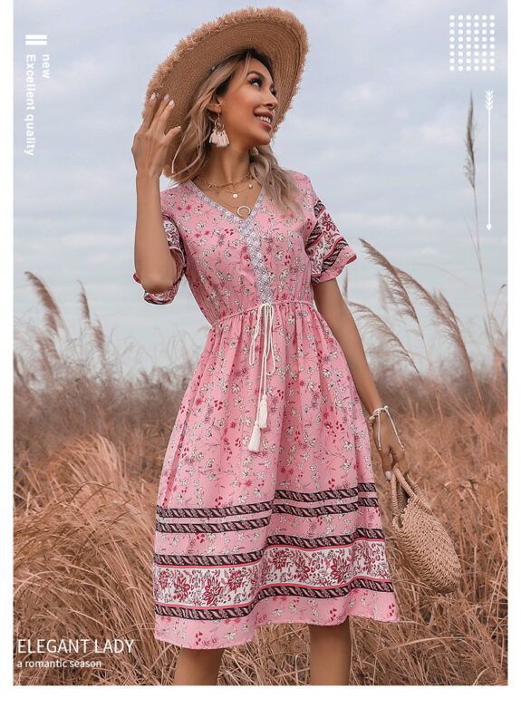 Floral Boho Dress for Warmth