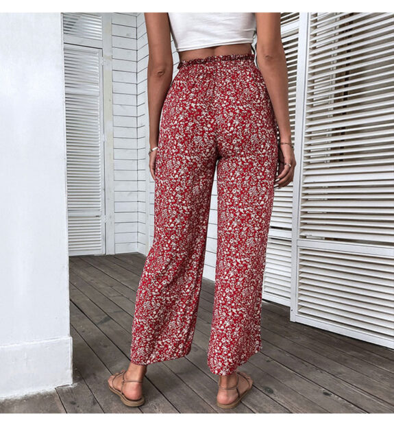 Boho Lilleline Kõrge Vöökoht Flare