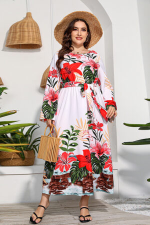 Robe Maxi Florale Boho Grande Taille