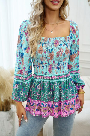Elegant Boho Tunic Long Sleeve
