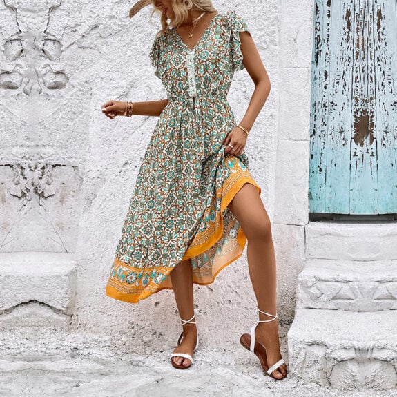 Colorful Boho Printed Dress Online