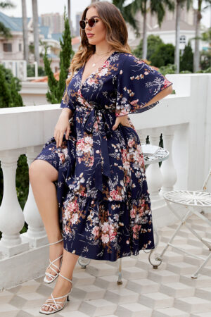 Elegáns plusz méretű Boho ruha