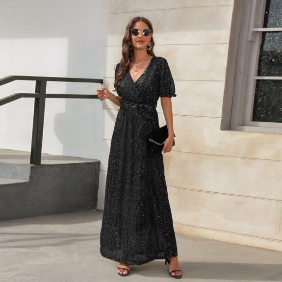 Flattering High Waist Boho Dress