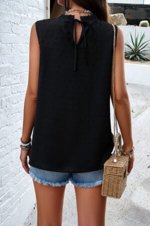 Boho zomertop met ruches aan de hals