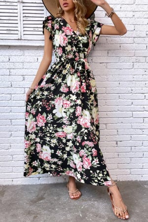 Women's Boho Split Floral Dress