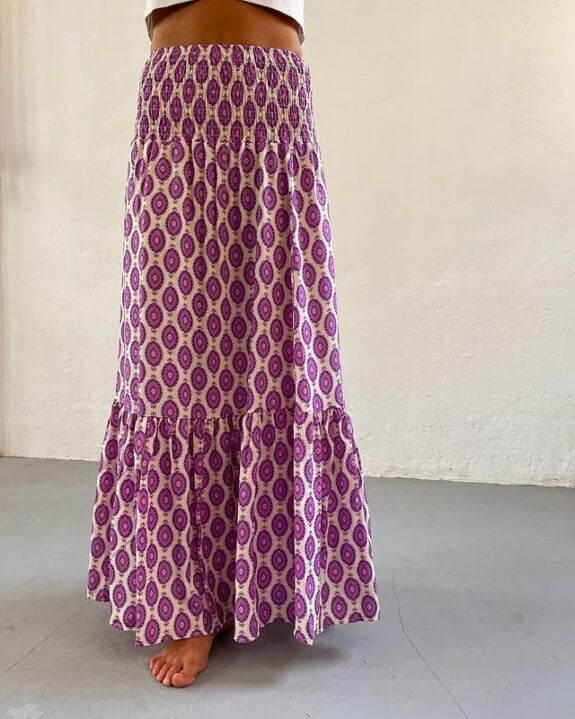 Gonna Maxi Floreale Boho Donna