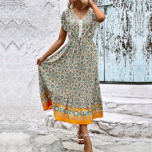 Boho Women's Ruffled Summer Dress