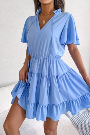 Ruffled Boho Dress for Vacations