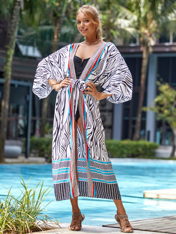 Vibrant Boho Kimono Outerwear