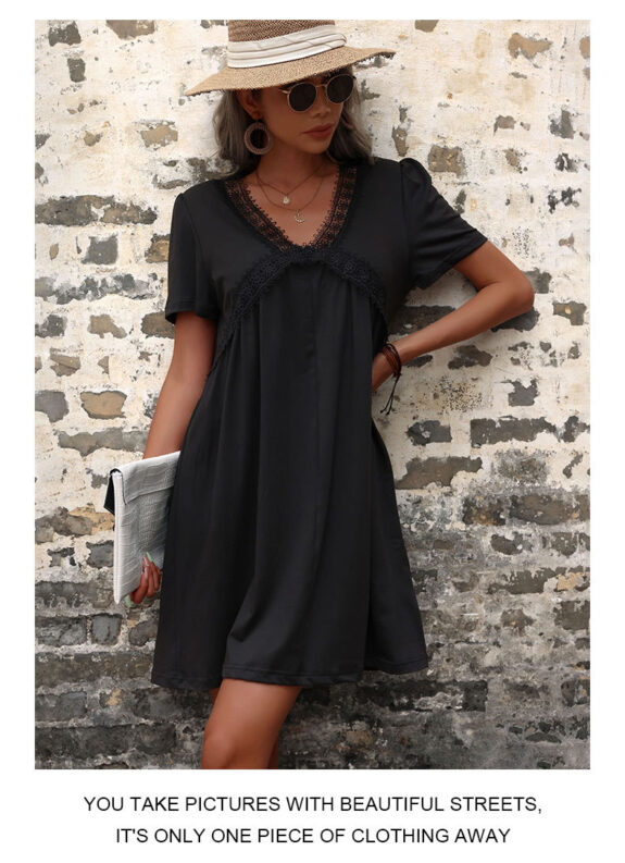 Trendiges böhmisches lockeres Sommerkleid