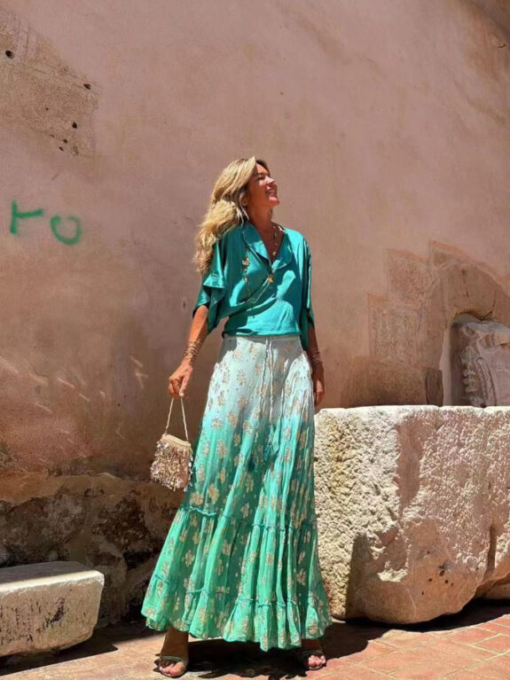 Summer Ruffled Boho Skirt Style