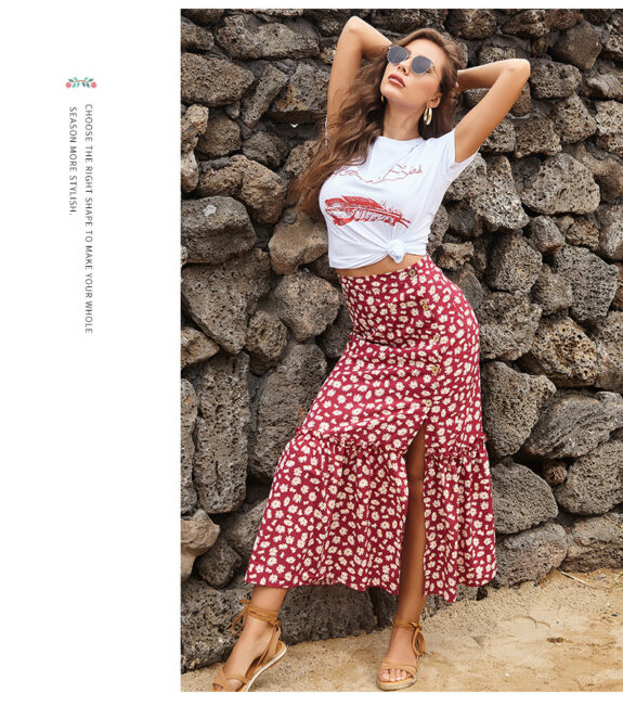 Chic Boho Midi Skirt Design